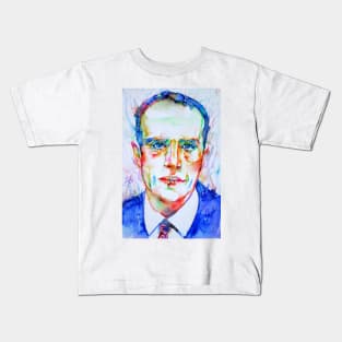 BORIS VIAN watercolor and ink portrait Kids T-Shirt